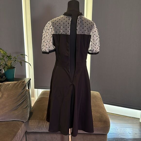 Women’s Black with Polka Dot Dress 1950’s Retro Style Size M NEW - Picture 8 of 13